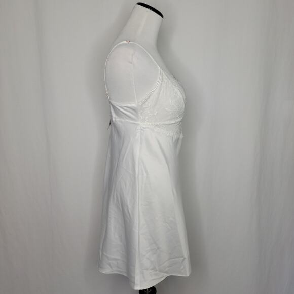 INC International Concepts Lace & Satin Short Nightgown Washed White NWT Small - Picture 8 of 11
